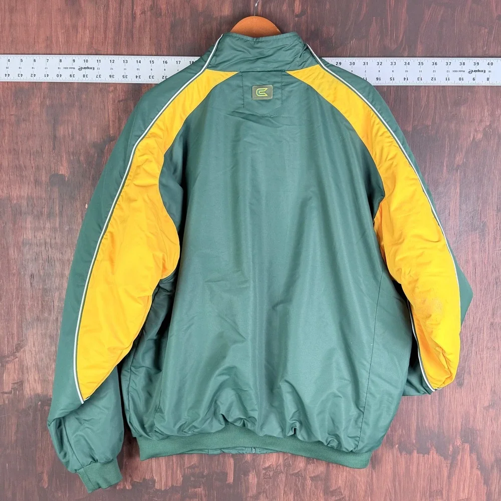 Colosseum Baylor Bears Full Zip Jacket Mens Large Green Gold Embroidered NWT